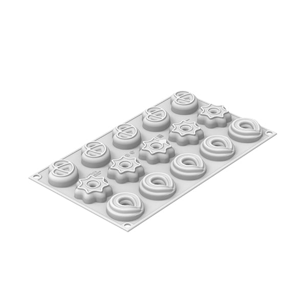 Moule en silicone 15 mini Danish Cookies Silikomart - Mathon - 4