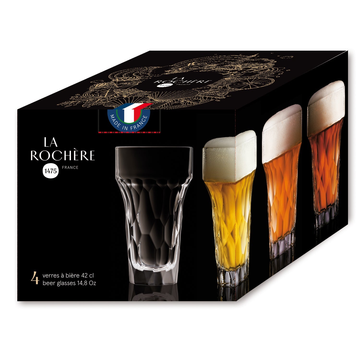 Lot de 4 chopes La Rochère - Mathon - 5