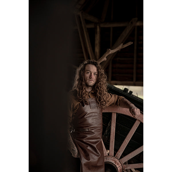 Tablier de cuisine artisanal cuir pleine fleur Buffalo Chocolat Witloft - Mathon - 6