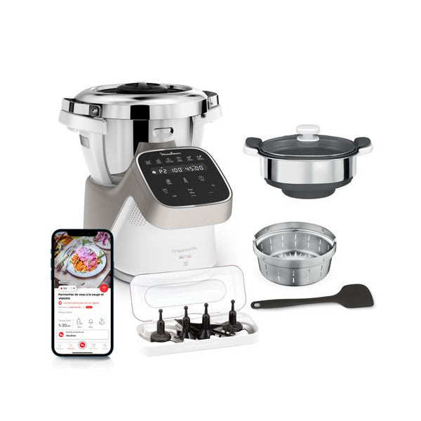 Robot Cuiseur Moulinex Companion Pro Avec Cuiseur Vapeur Yy5286fg 1550 Moulinex - Mathon