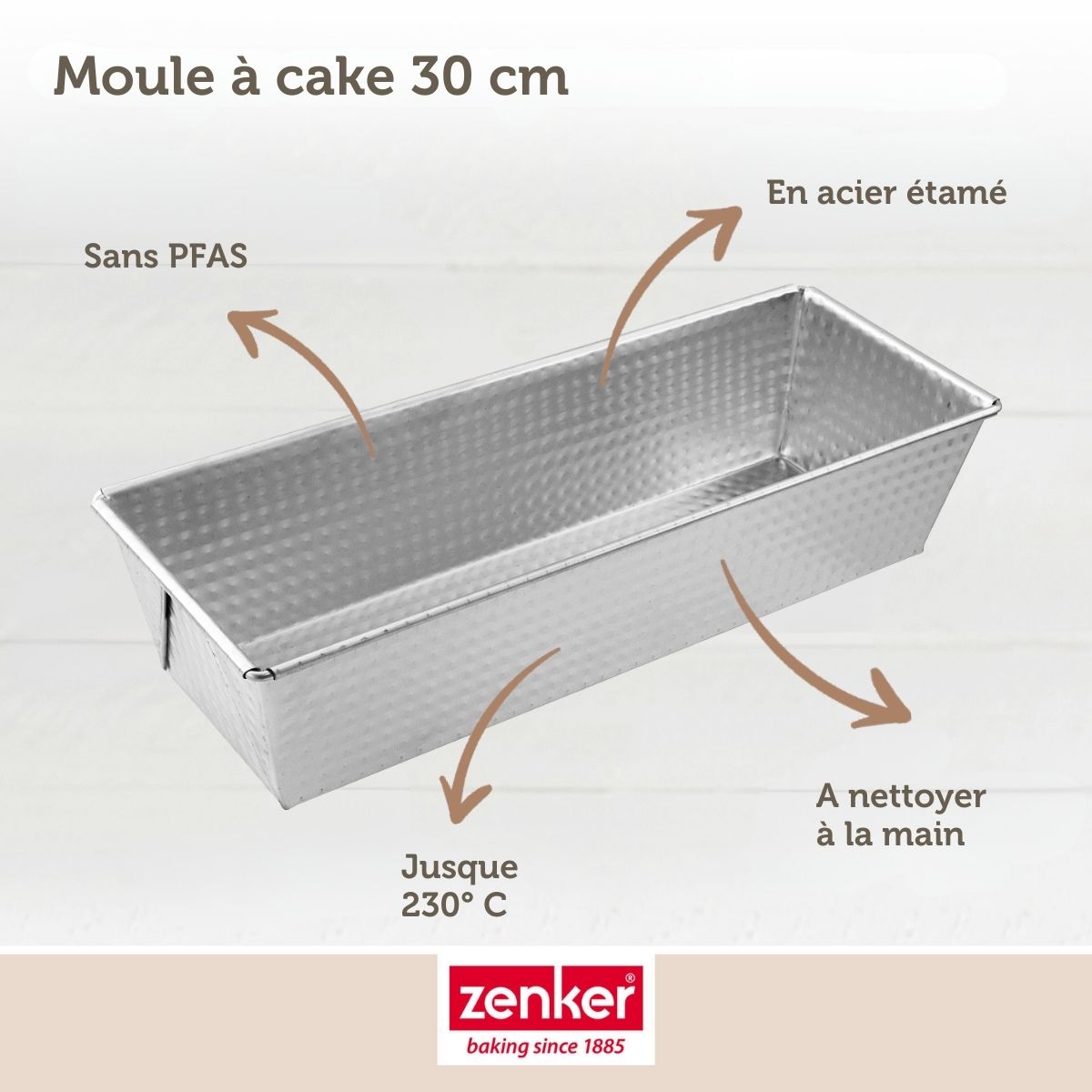 Moule à cake 30 cm Zenker Silver Zenker - Mathon - 4