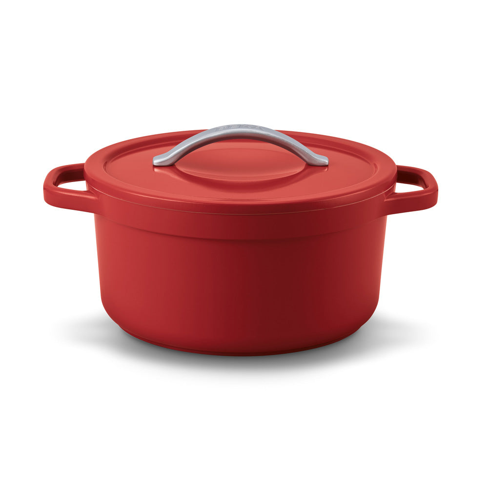 Cocotte ronde rouge 24 cm 4.5 L Beka - Mathon - 1