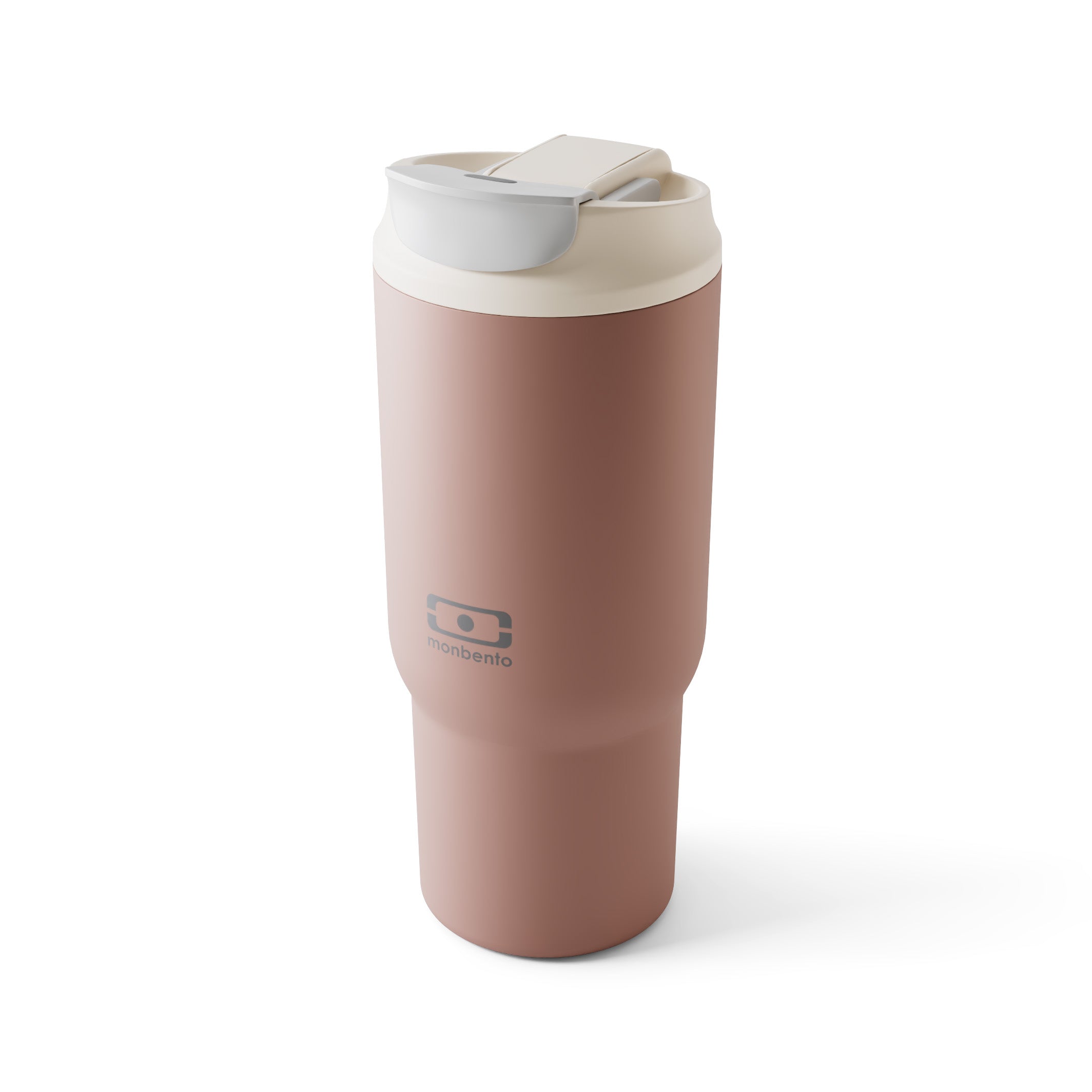 Mug isotherme avec paille Travel Mug L 600ml rose Moka Monbento - Mathon - 1