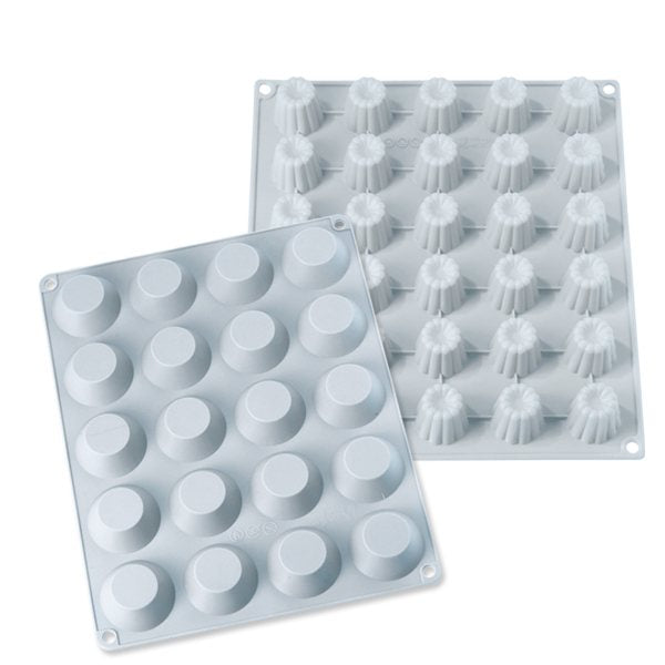 Lot 2 grandes plaques mini-canelés et tartelettes Mathon - Mathon - 1