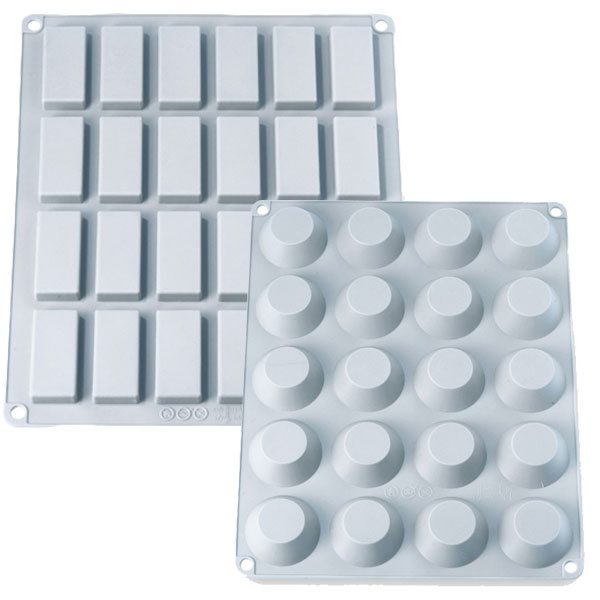 Lot Grandes Plaques silicone mini-financiers et mini-tartelettes Mathon - Mathon - 1