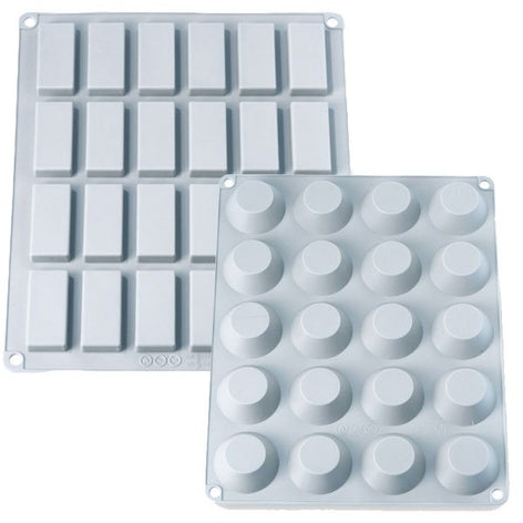 Lot Grandes Plaques silicone mini-financiers et mini-tartelettes Mathon - Mathon - 1