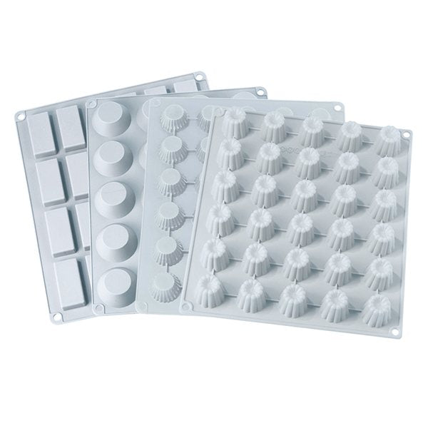 Lot assortiment 4 grandes plaques à pâtisseries: muffins, tartelettes, canelés, financiers Mathon - Mathon