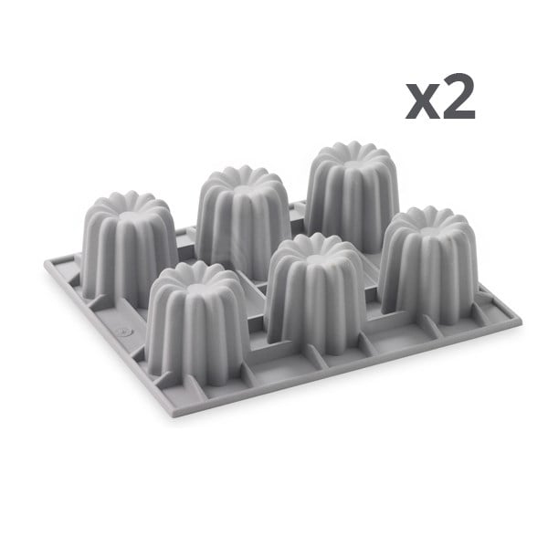 Lot de deux moules 6 canelés De Buyer - Mathon - 1