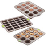 Lot de 3 plaques Rigiflex : 20 mini financiers, 12 muffins et 12 canelés Mathon - Mathon - 1