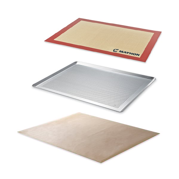 Lot plaque à pâtisserie, tapis de cuisson silicone et feuille de protection pour four Mathon - Mathon - 1