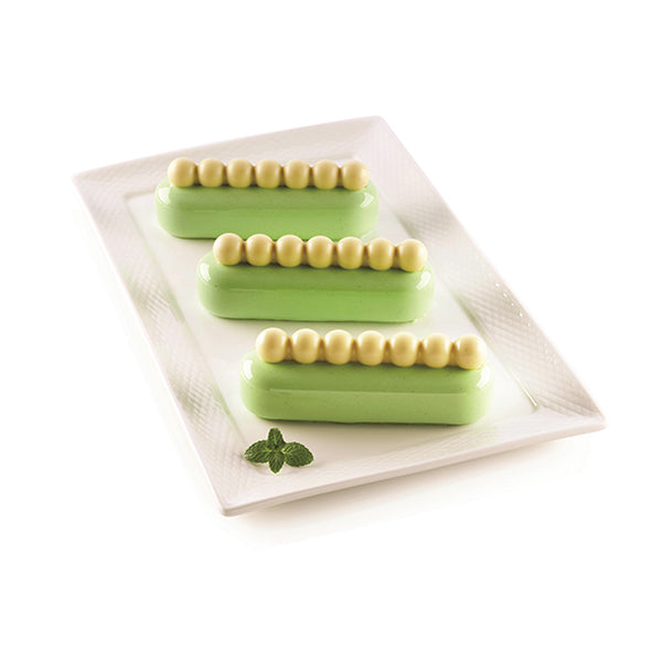 Lot 2 moules 3D kit 6 Chic et Pop éclairs et 2 plaques spéciales pochage Silikomart - Mathon - 2