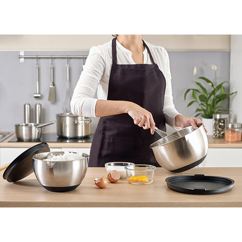 Lot tapis plaque de cuisson 39,7 x 29,5 cm et 2 bols pâtissiers inox 20 et 24 cm Mathon - Mathon - 2