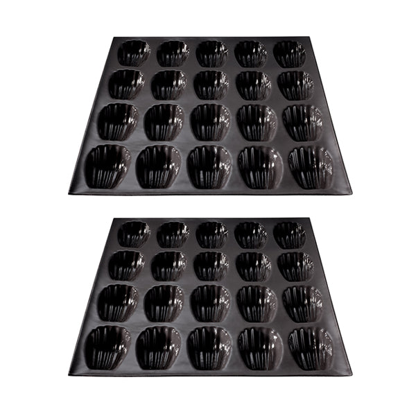 Lot de 2 moules 20 madeleines  Flexipan - Mathon - 1