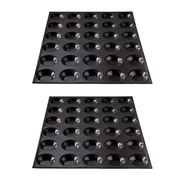 Lot de 2 moules 30 mini tartelettes  Flexipan - Mathon - 1