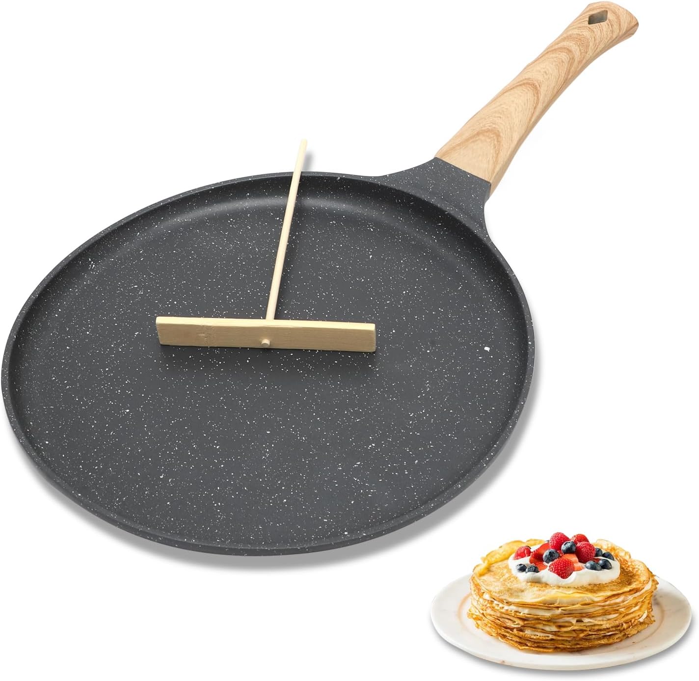 Poêle à crêpes antiadhésive en granit de 28 cm Vendos85 - Mathon
