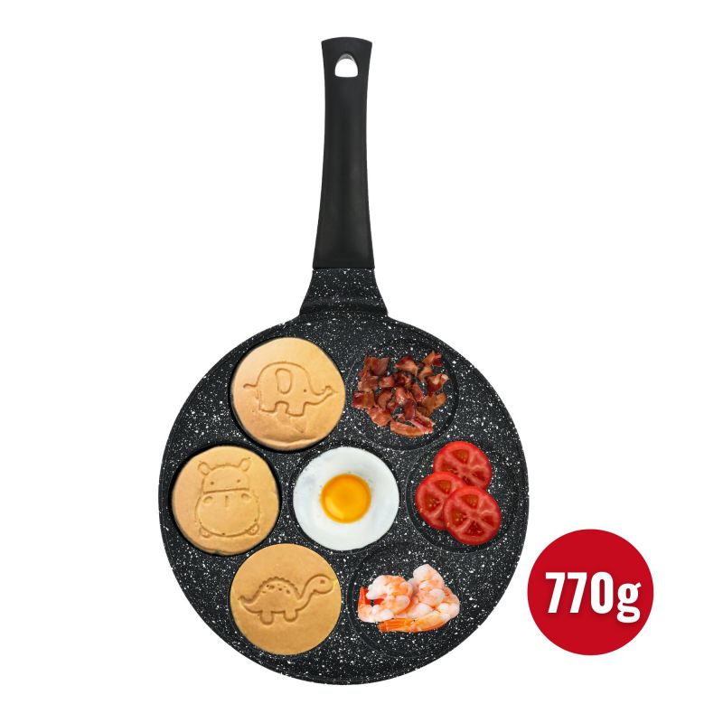 Poêle à crêpes et galettes avec 7 motifs animaux 26cm Herzberg HGCP267ANL Herzberg - Mathon - 4