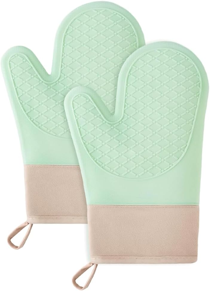 Gants de cuisine en silicone et coton résistants à la chaleur Vendos85 - Mathon