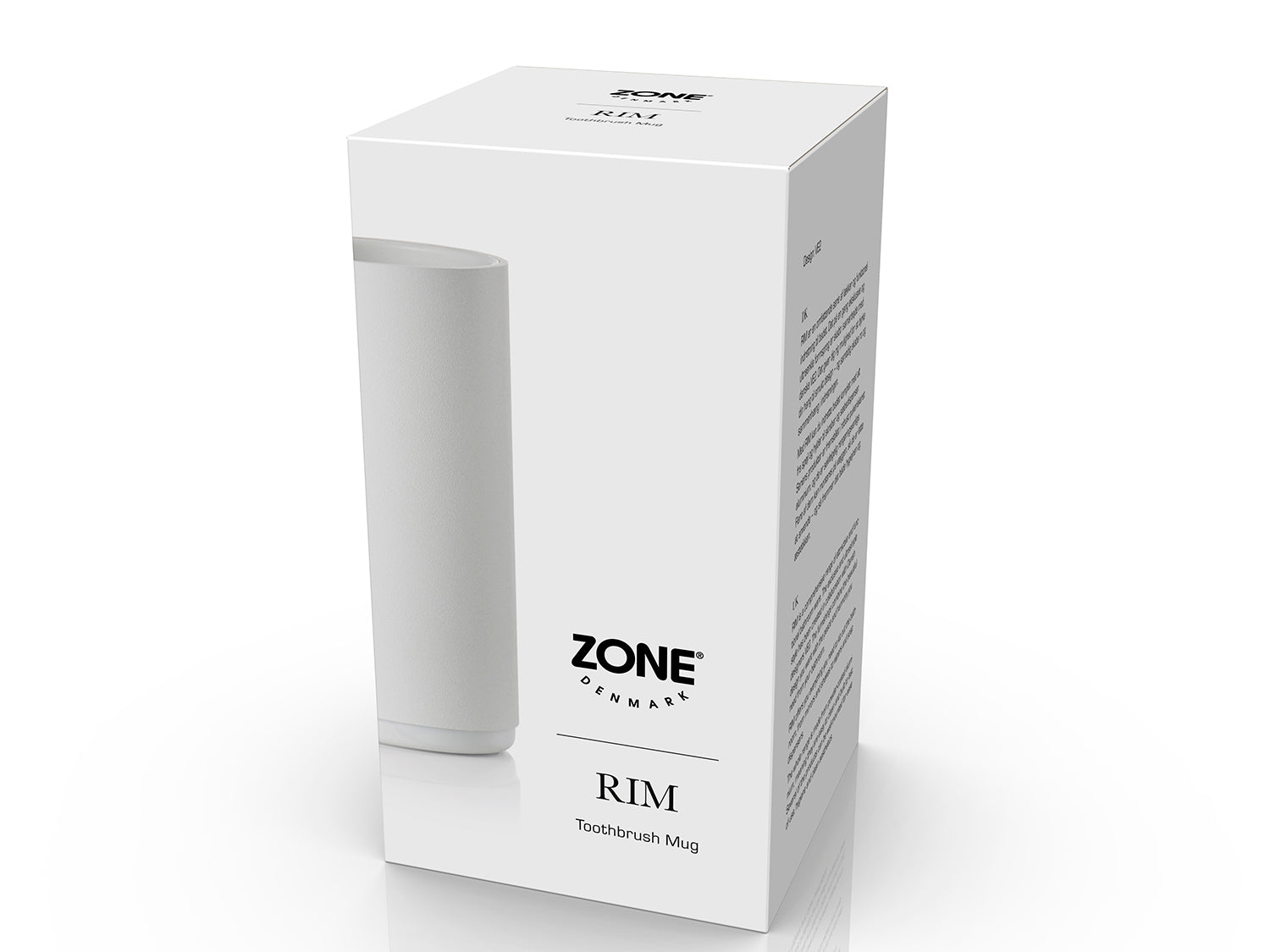 Gobelet pour brosse à dents RIM en aluminium et abs Blanc Zone Denmark - Mathon - 2