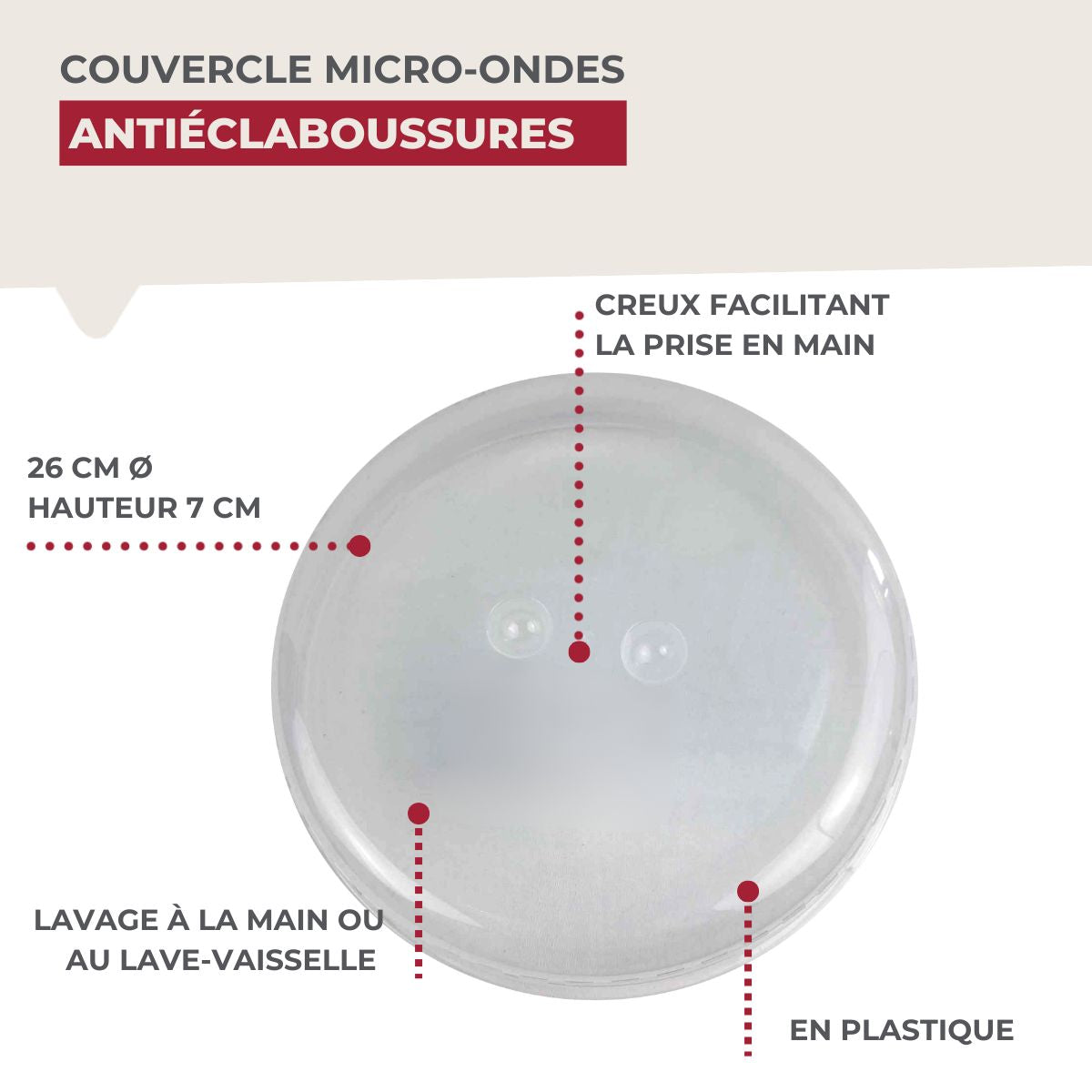 Couvercle pour micro-ondes Fackelmann - Mathon - 6