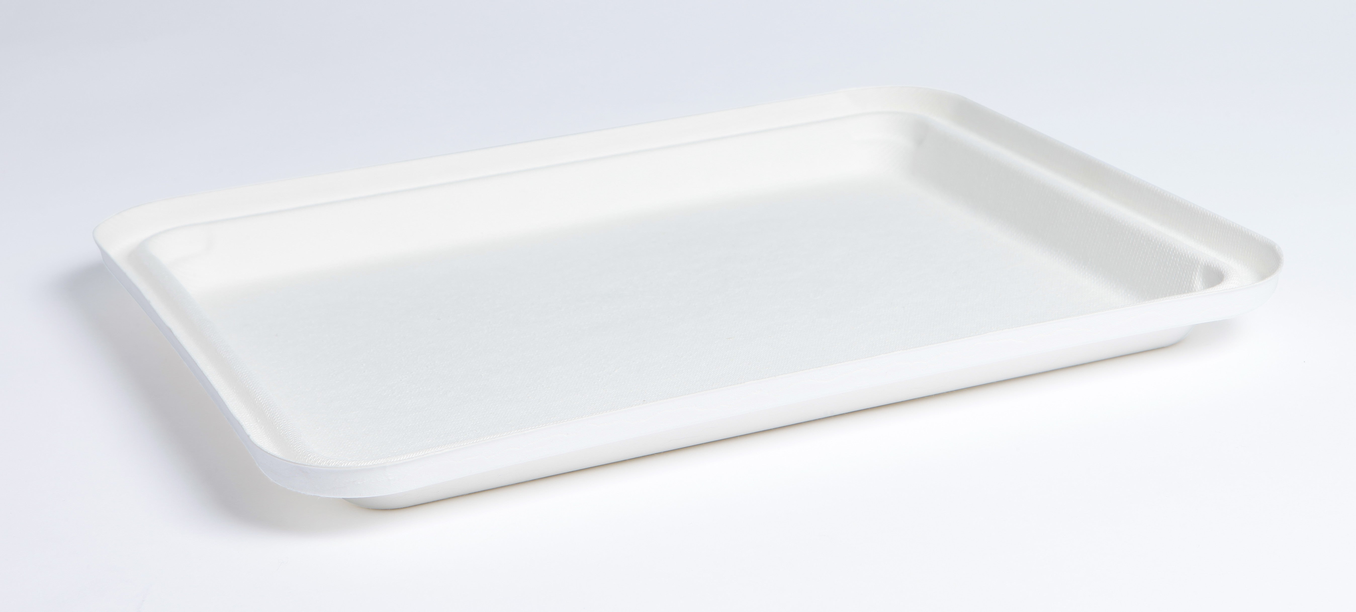 200Pcs - Couvercle plat blanc en pulpe pour plateau repas 60x60mm FirstPack - Mathon - 1