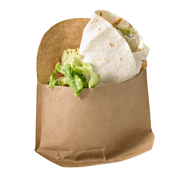 250Pcs - Pochette snack papier kraft  143x100x60mm FirstPack - Mathon