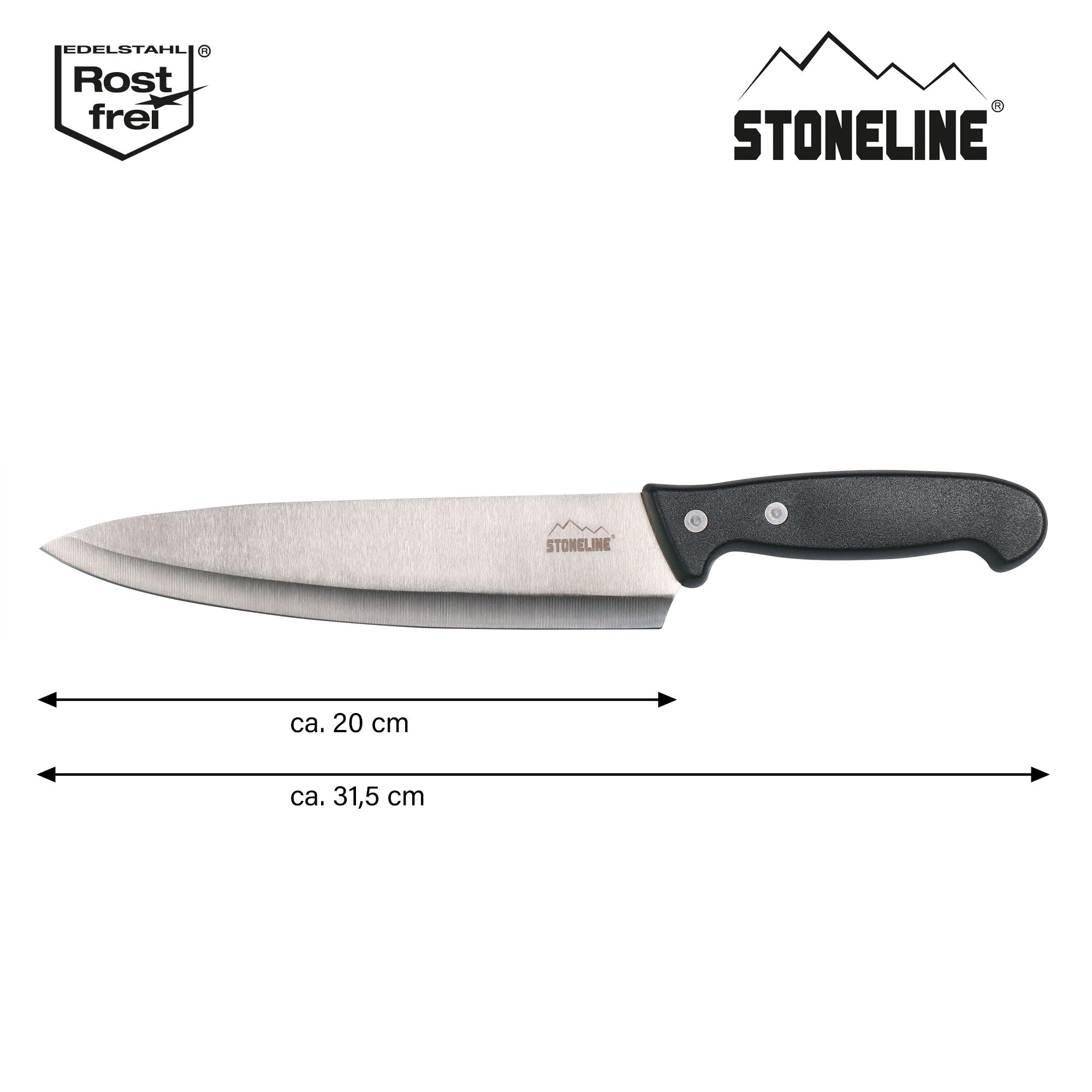 Couteau de chef 31,5 cm, avec protection de lame Stoneline - Mathon - 2