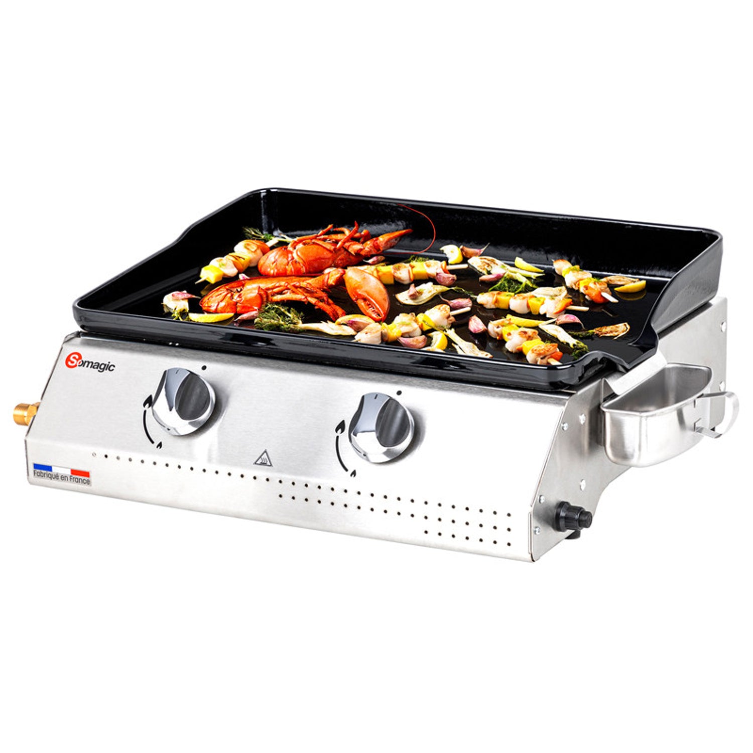 Plancha à gaz VERA 200 2 brûleurs 5,3kW Somagic - Mathon - 5