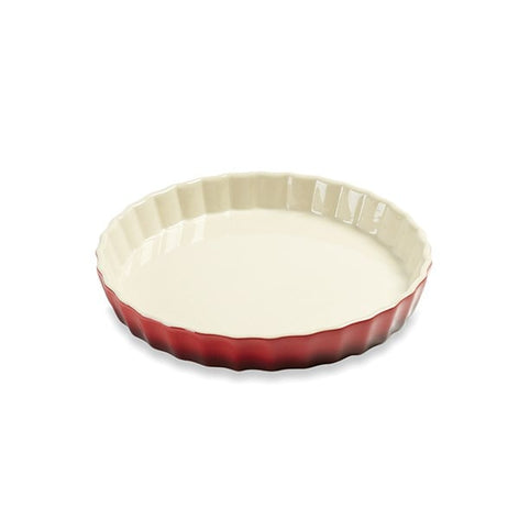 Moule à tarte en céramique 24 cm rouge Mathon - Mathon - 1