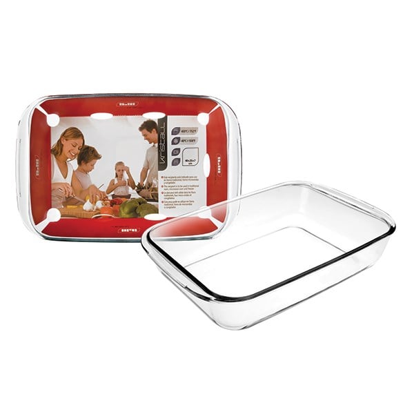 Plat en verre rectangulaire Kristall 40 cm Ibili - Mathon