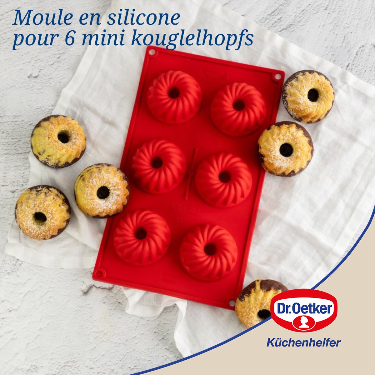 Moule à kougelhofs 6 empreintes 30 cm  Flexxibel Love Dr. Oetker - Mathon - 2
