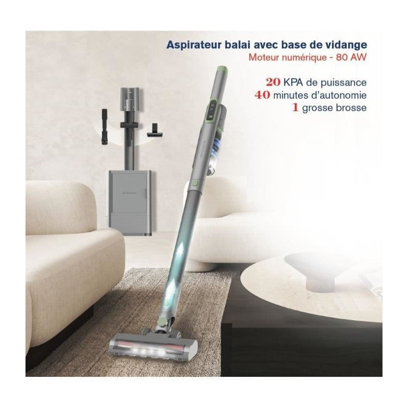 Aspirateur Balai Avec Base De Vidange -   - Amab148 – 200 W – 40 Min D