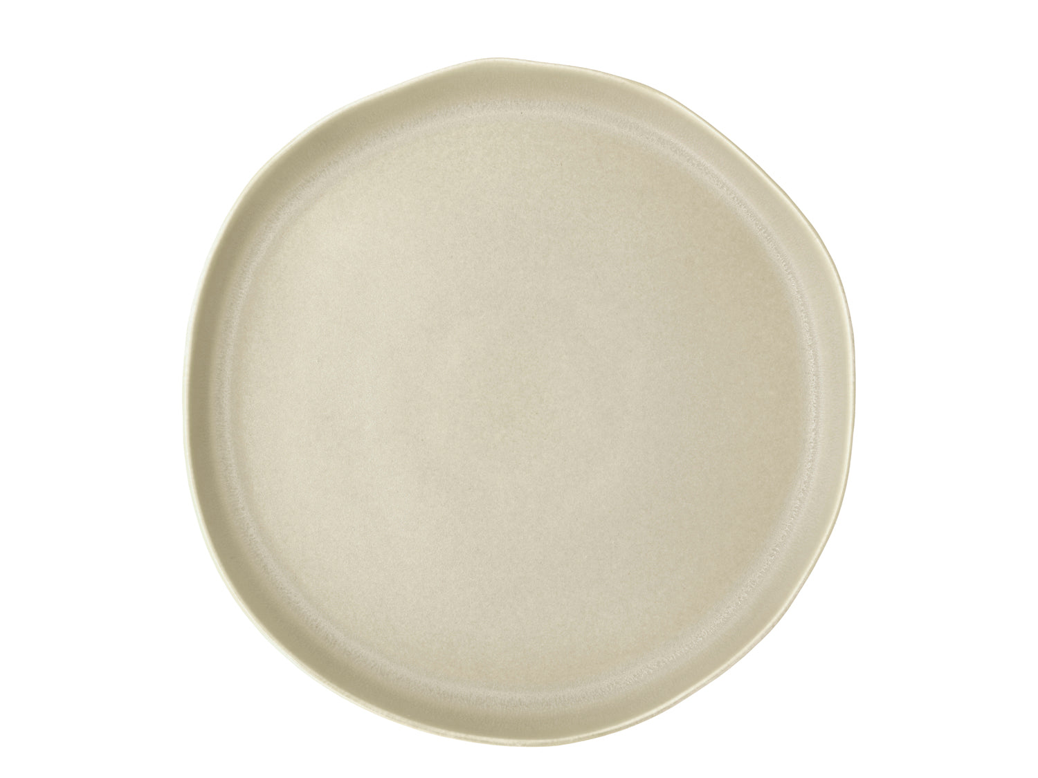 Plat de service rond UMAMI en grès Beige doux Villa Collection - Mathon - 2