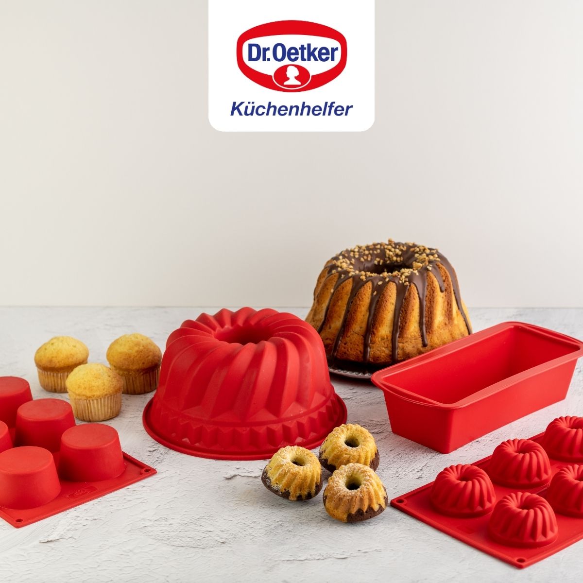 Moule à muffins 6 empreintes 30 x 18 cm  Flexxibel Love Dr. Oetker - Mathon - 6