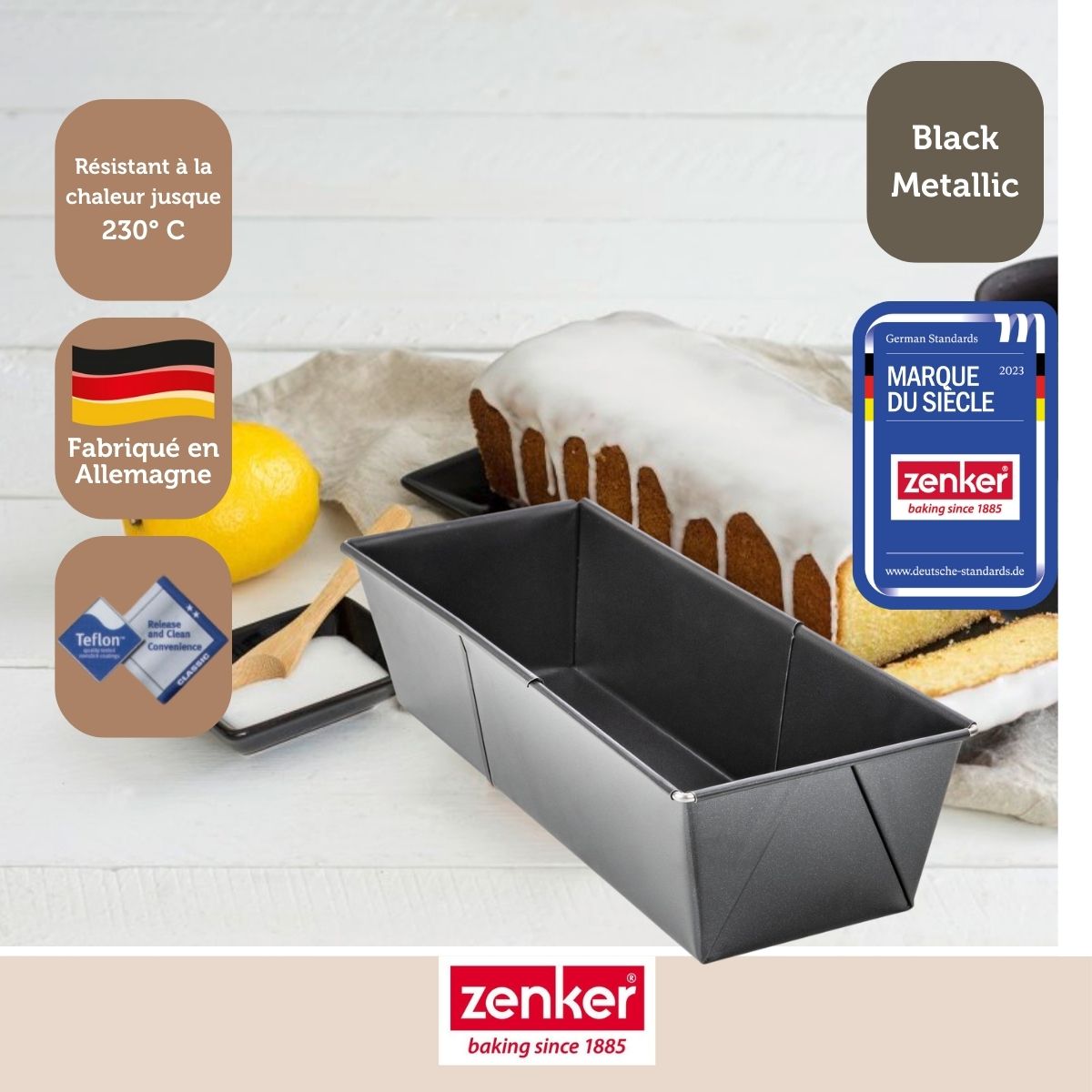 Moule à cake extensible 20 à 35 cm Zenker Black Metallic Zenker - Mathon - 2