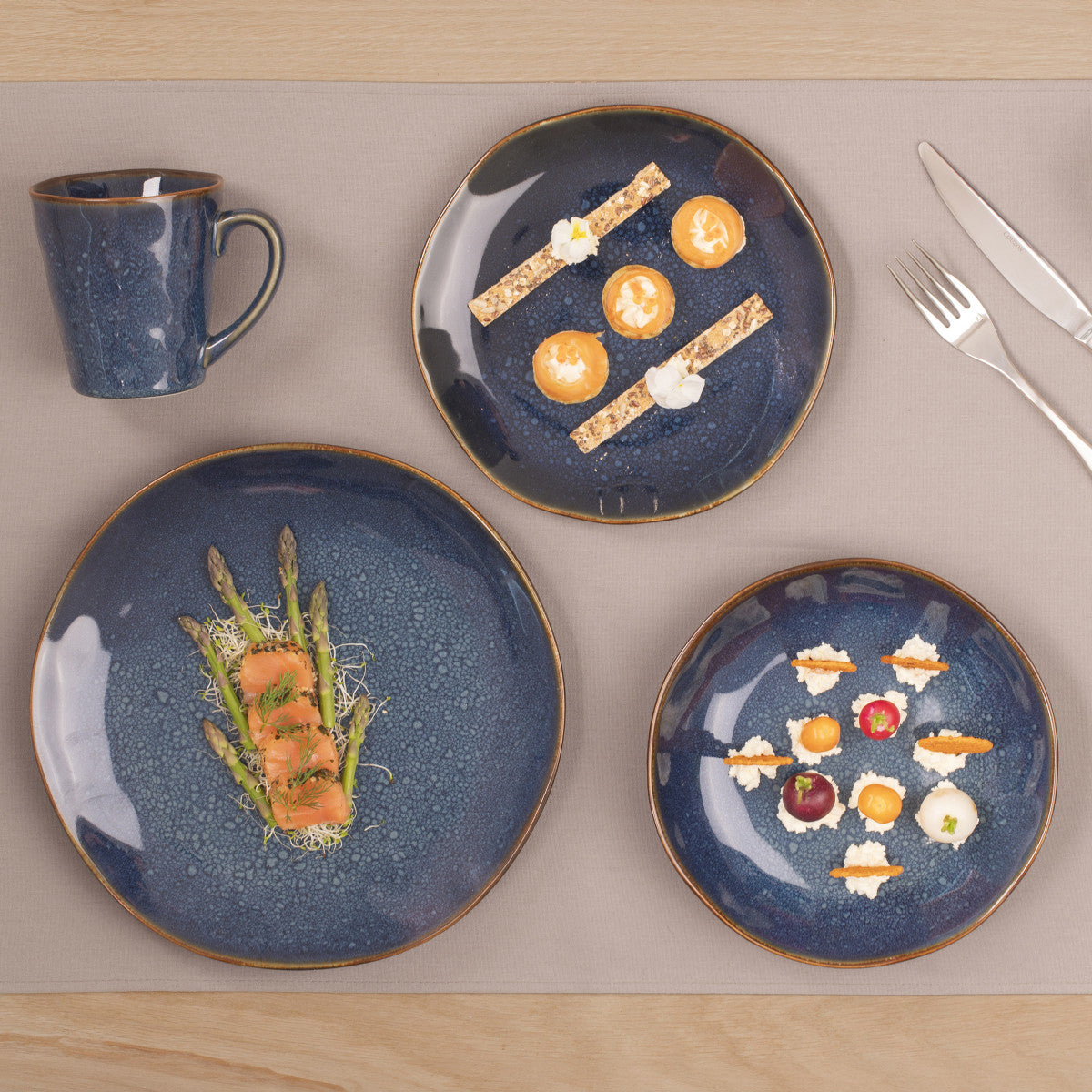 Vertigo Denim - Assiette plate 27 cm (lot de 6) Médard de Noblat - Mathon - 5