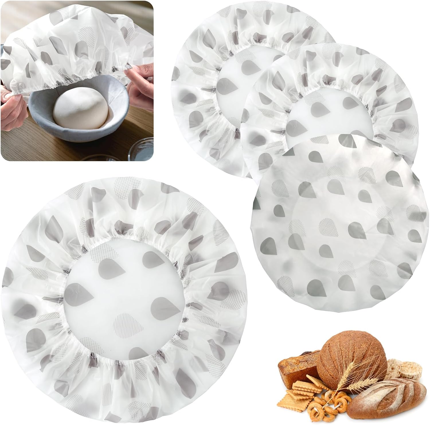 Couvercles élastiques EVA réutilisables gris x4 Vendos85 - Mathon