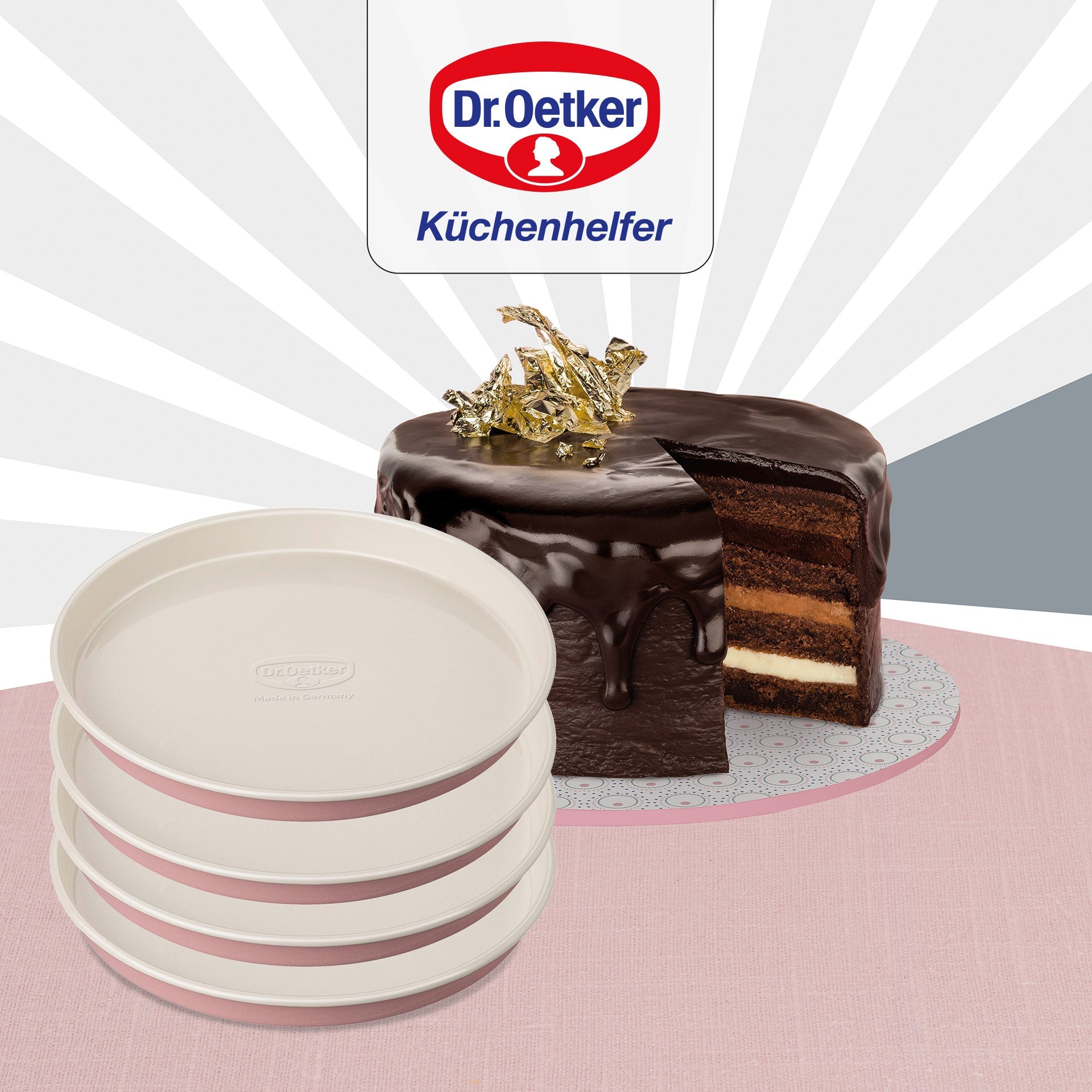 Set 4 moules pour gâteaux à étages 17 cm Dr. Oetker Rétro Dr. Oetker - Mathon - 7