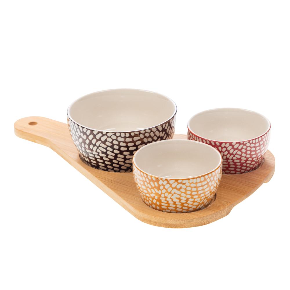 Plat et ses 3 bols Isis Amadeus - Mathon - 1