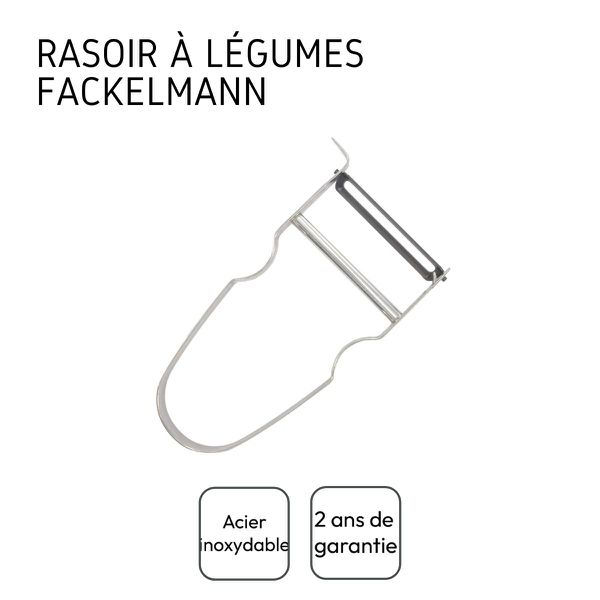 Duo Eplucheur à légumes pendule 19 cm et rasoir à légumes Castor inox 11 cm Fackelmann - Mathon - 5