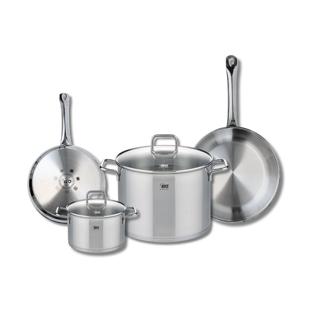 Set de 2 Poêles de cuisson 24 et 28 cm et 2 faitouts 16 et 26 cm  Profi Citrin Elo - Mathon - 1