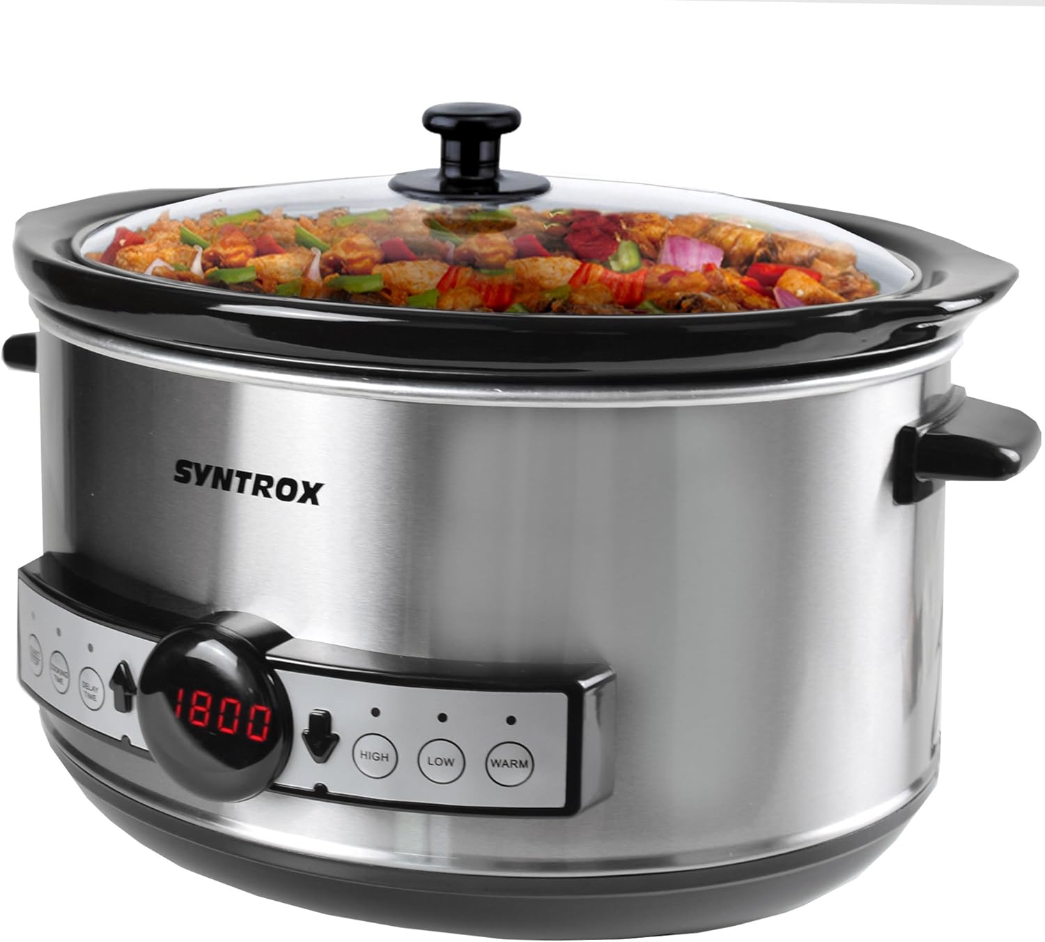 mijoteuse Digital Slow Cooker 4,5 litres avec minuterie Syntrox - Mathon