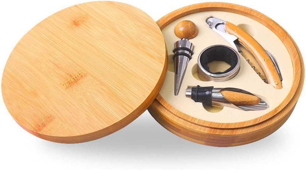 Coffret 4 pièces accessoires vin en bois élégant Vendos85 - Mathon