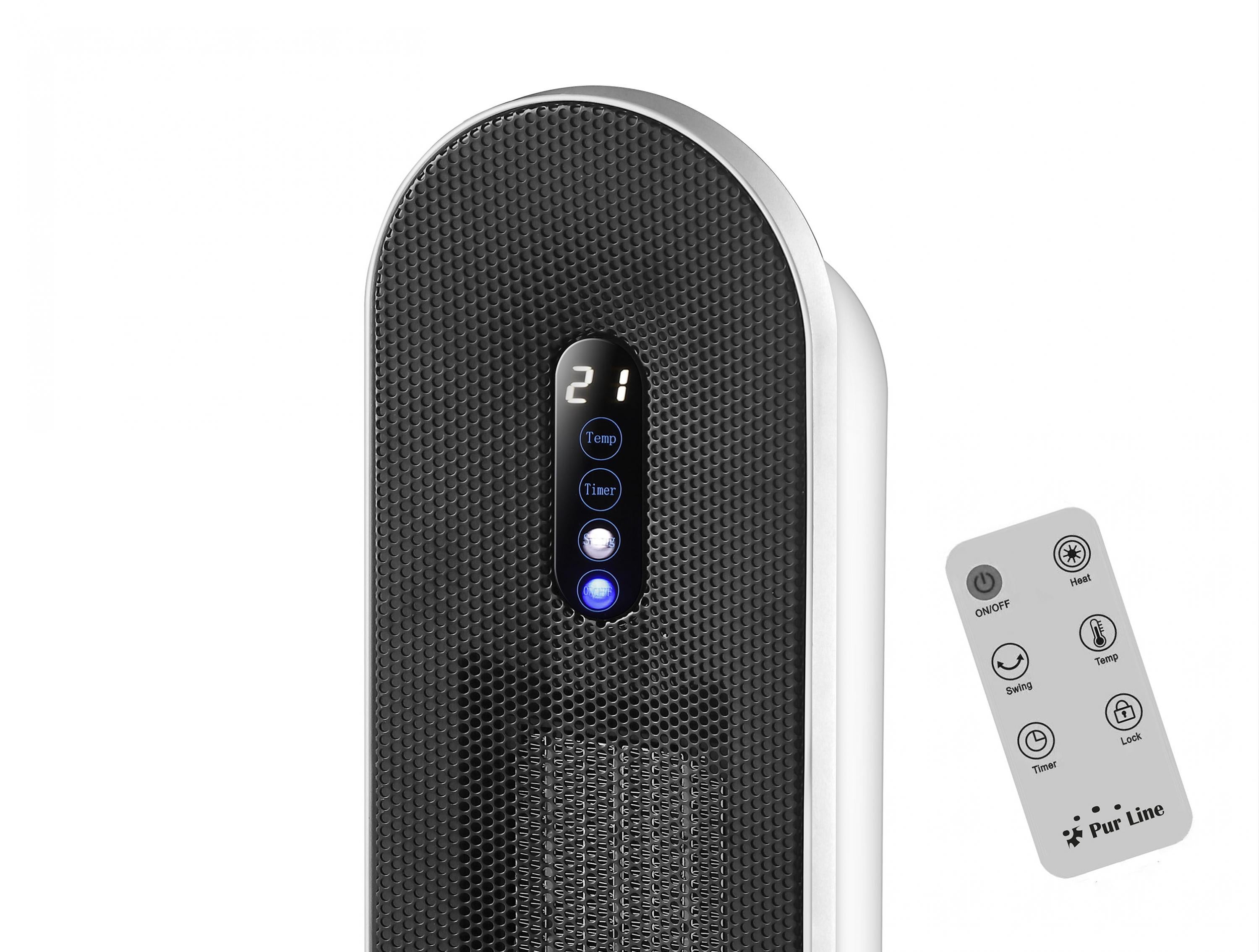 Chauffage de tour numérique en céramique 2000W Purline - Mathon - 3