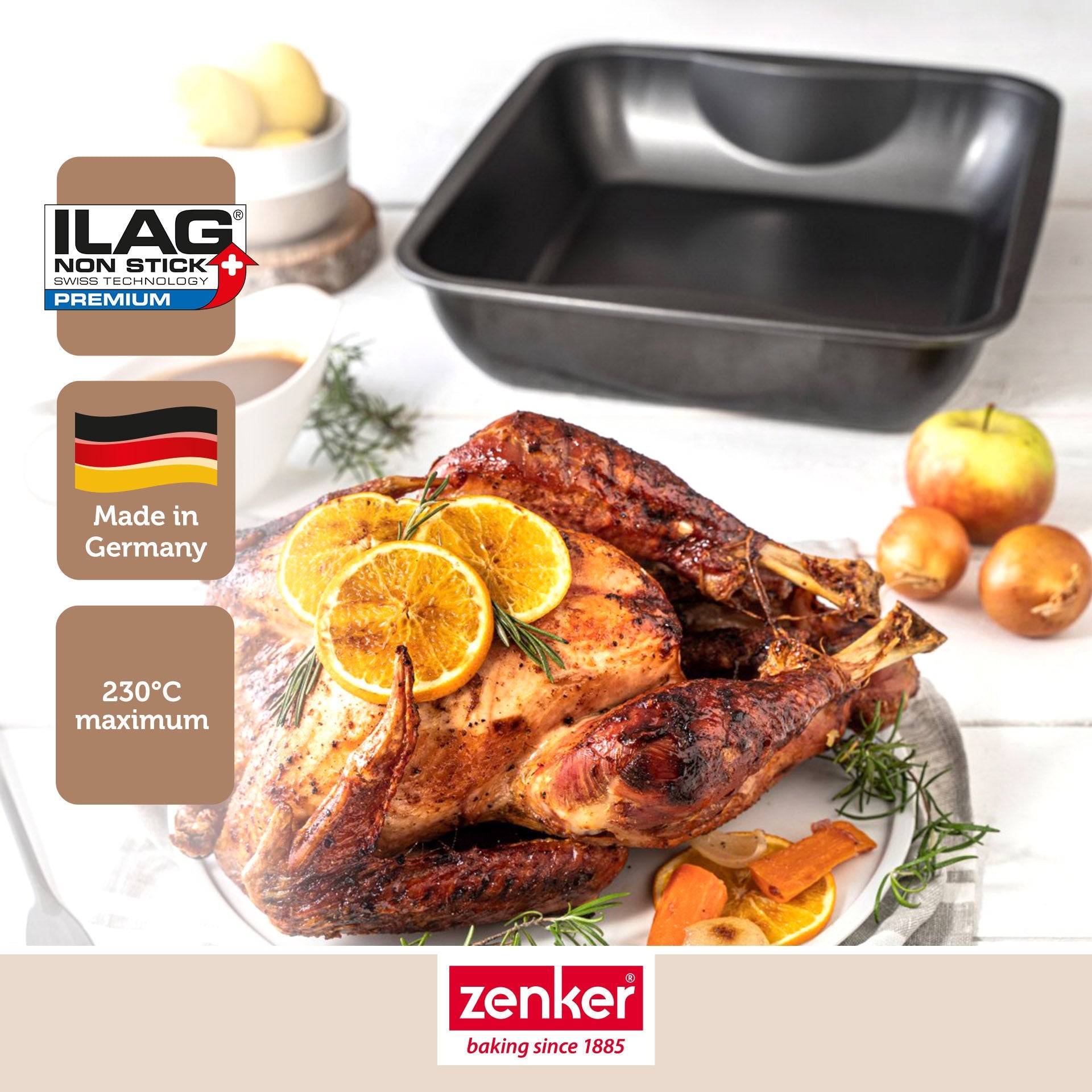 Ensemble de 2 Plats à four XXL rectangle 40 x 34 cm Zenker Spécial Cooking Zenker - Mathon - 2