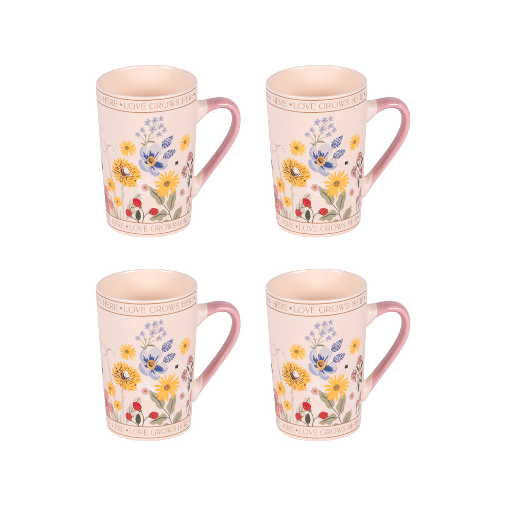 Coffret de 4 mugs Céleste 38 cl Table passion - Mathon - 1
