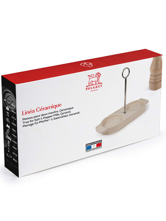 Linéa Plateau pour deux moulins, céramique, écru Peugeot - Mathon - 5