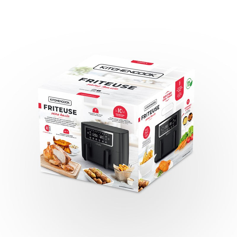 Friteuse sans huile 8L - 10 programmes AIRMED8 Kitchencook - Mathon - 8