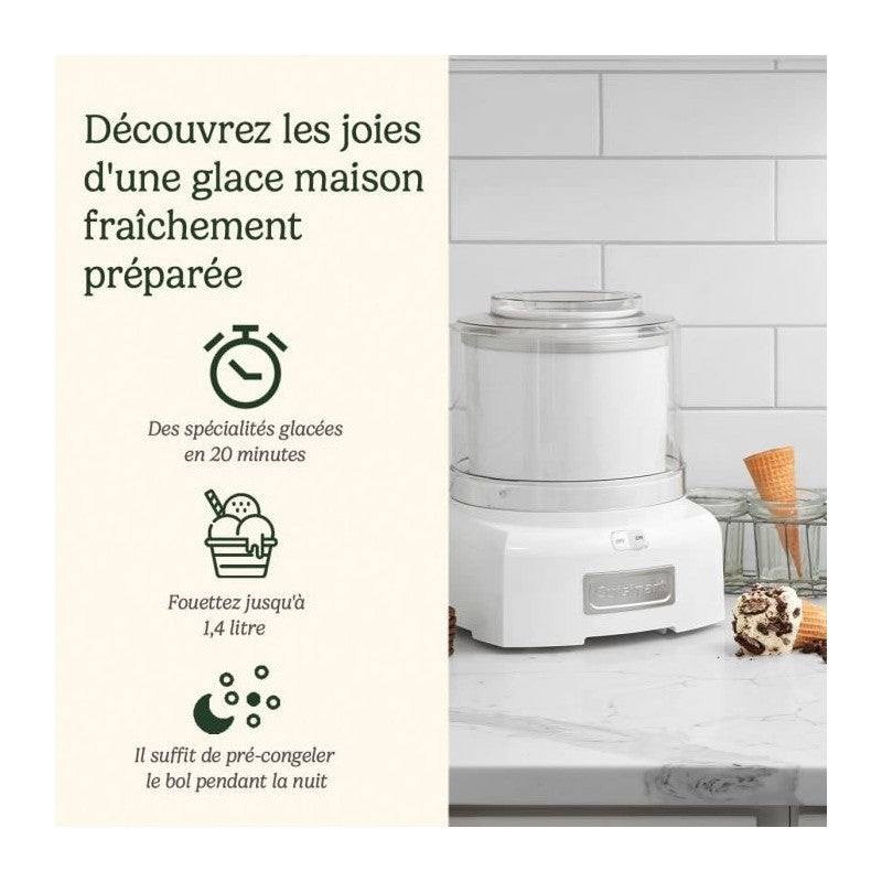 Sorbetiere   - Ice21e - 35 W - 1,4 L - Blanc Cuisinart - Mathon - 2