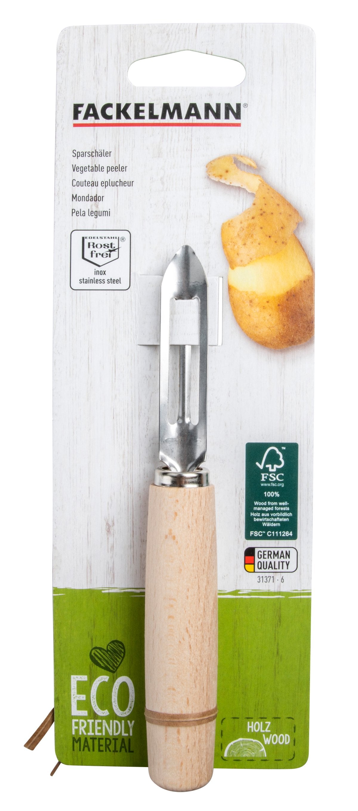 Couteau éplucheur de type économe 15 cm  Nature Fackelmann - Mathon - 1