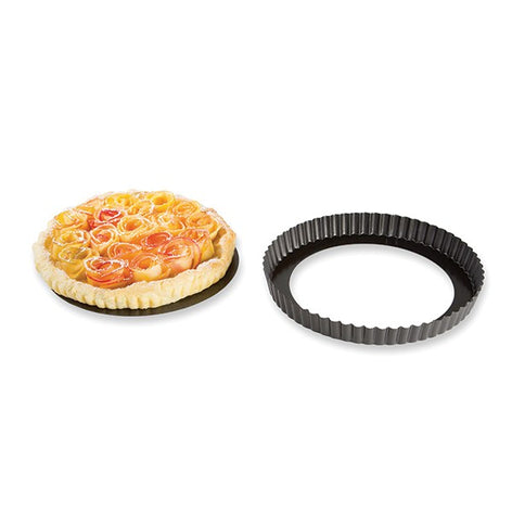 Moule à tarte amovible acier revêtu bords cannelés 24,5 cm Mathon - Mathon - 2